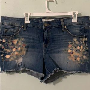 Paint splattered shorts